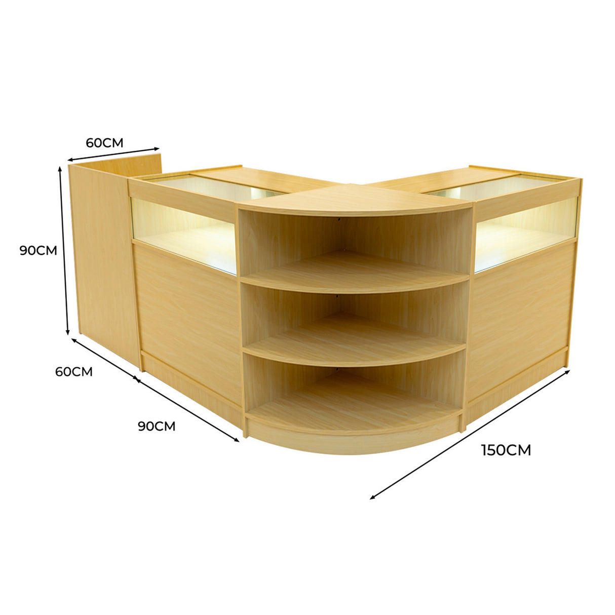 Sagittarius LED Shop Counter Set LM60, TB60 & 2 x B900 - Maple