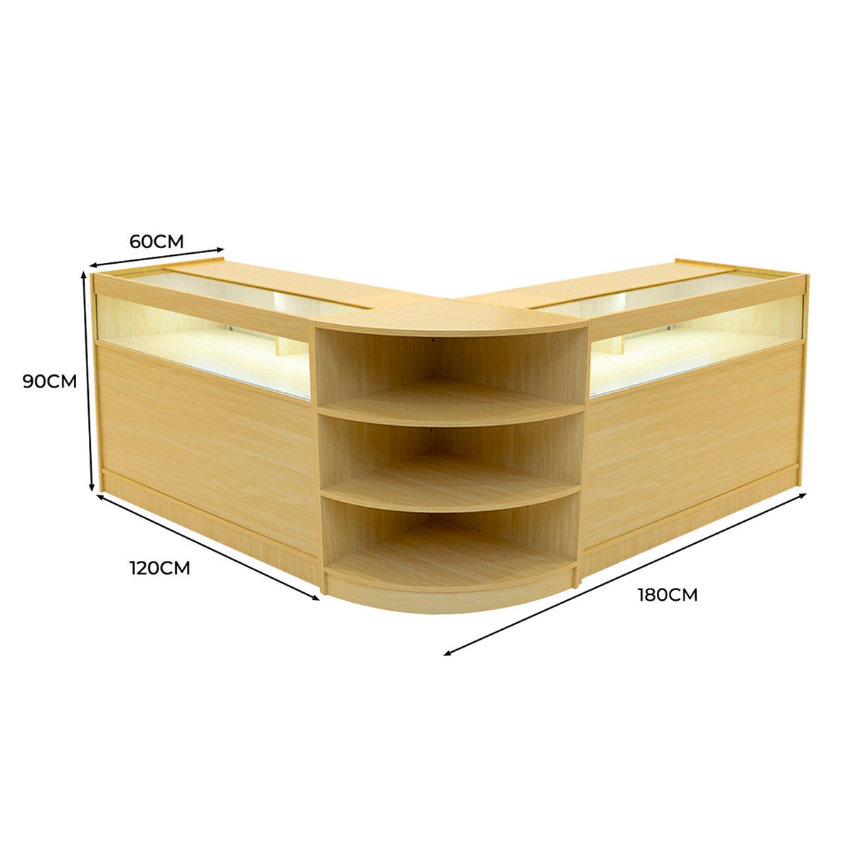 Theseus LED Shop Counter Set LM60 & 2 x B1200 - Maple
