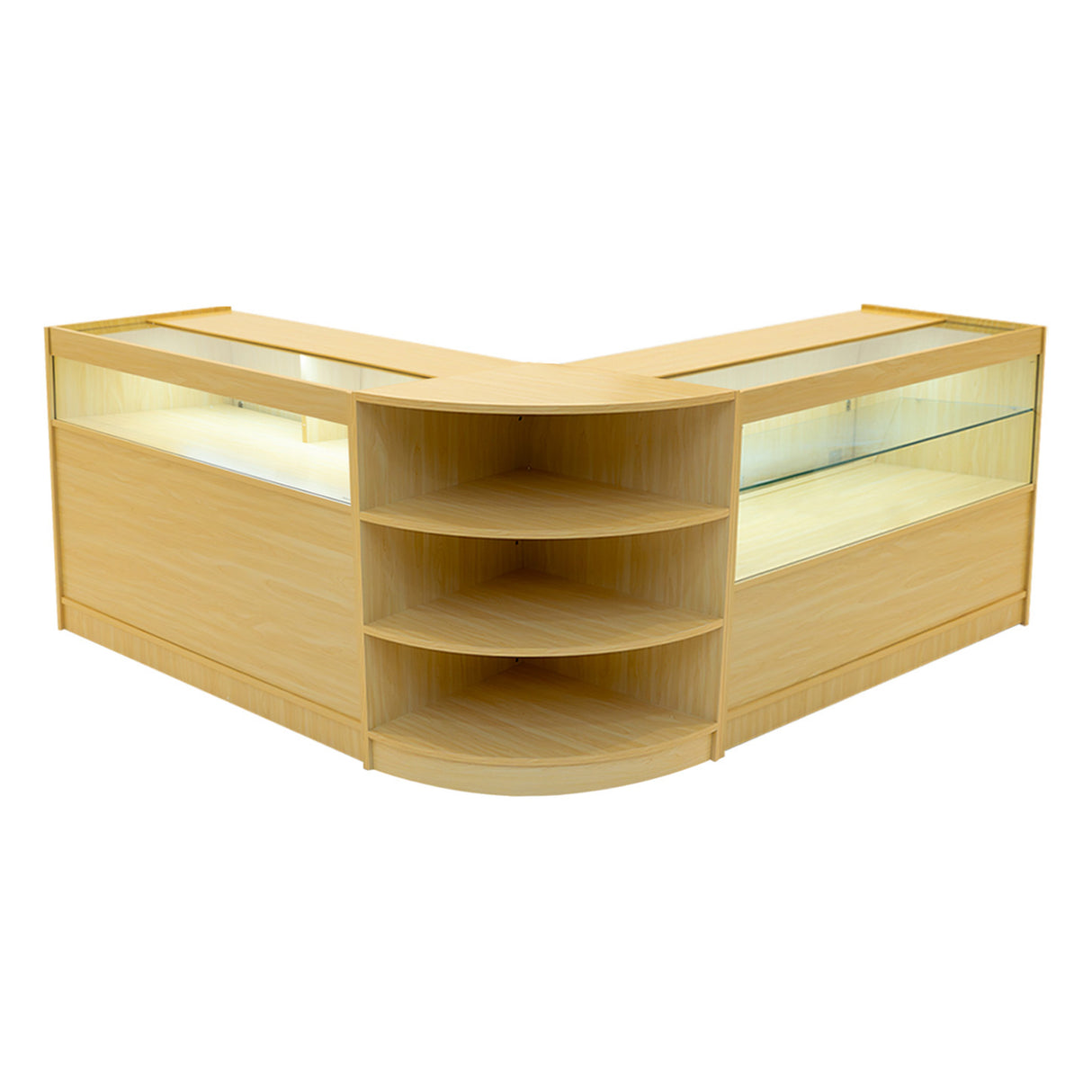 Harmonia LED Shop Counter Set B1200, C1200 & LM60 - Maple