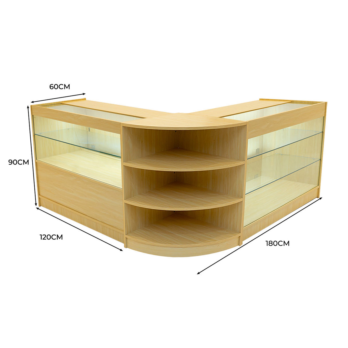 Calliope LED Shop Counter Set K1200, C1200 & LM60 - Maple