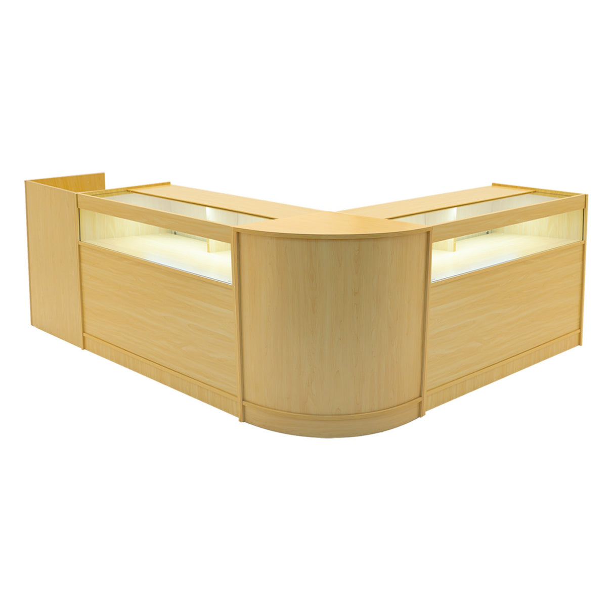 Luna LED Shop Counter Set CM60, TB60 & 2 x B1200 - Maple