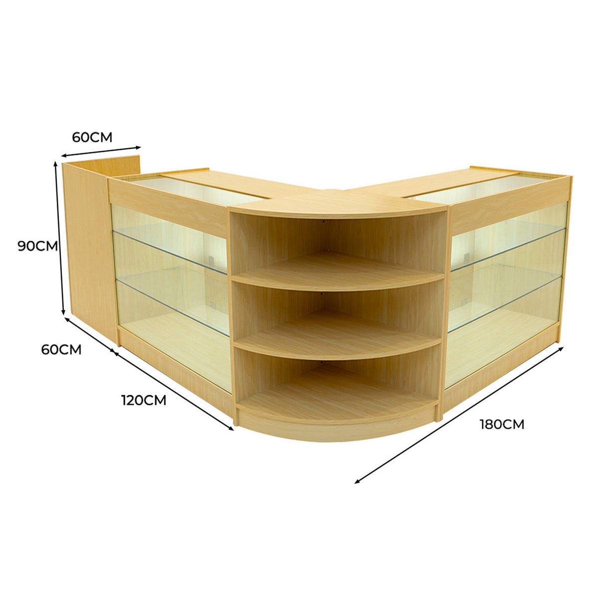 Astro LED Shop Counter Set LM60, TB60 & 2 x K1200 - Maple