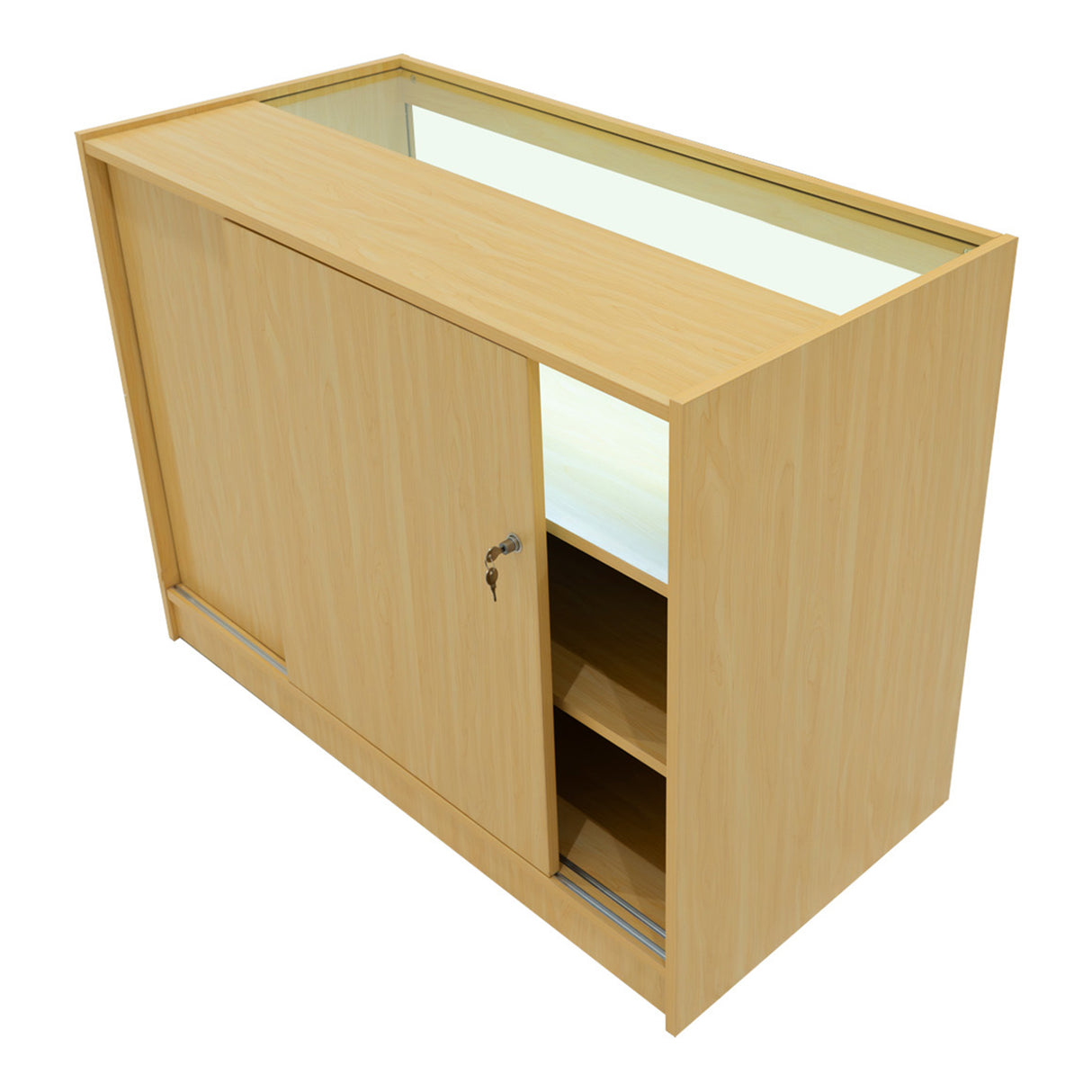 Europa LED Shop Counter Set B1200, C1200, TB60 & LM60 - Maple