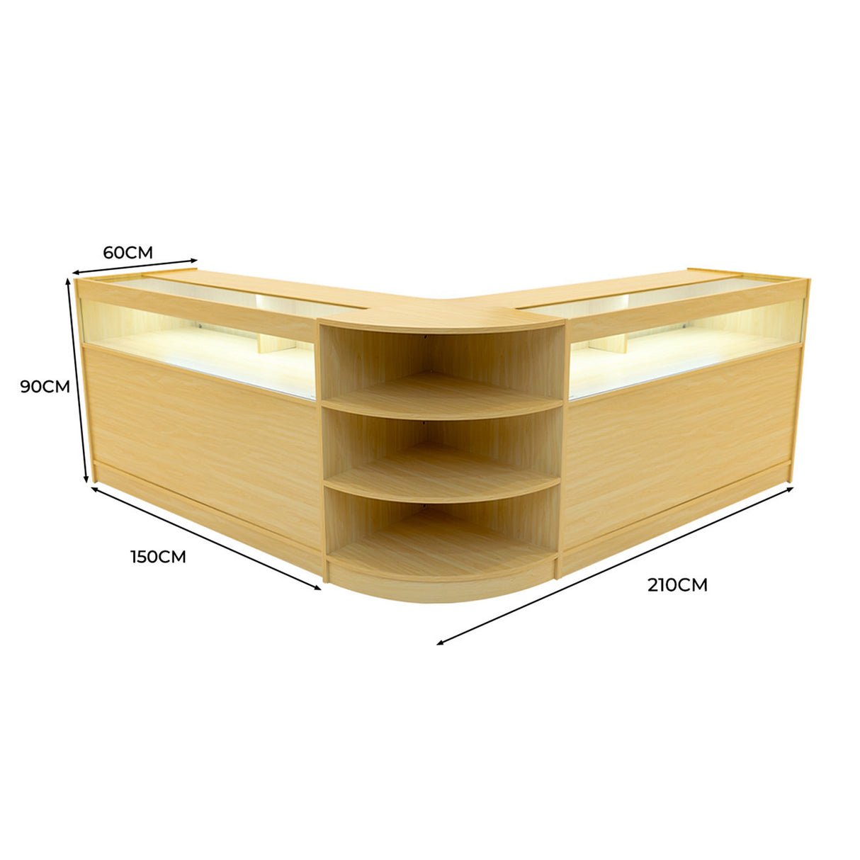 Theseus LED Shop Counter Set LM60 & 2 x B1500 - Maple