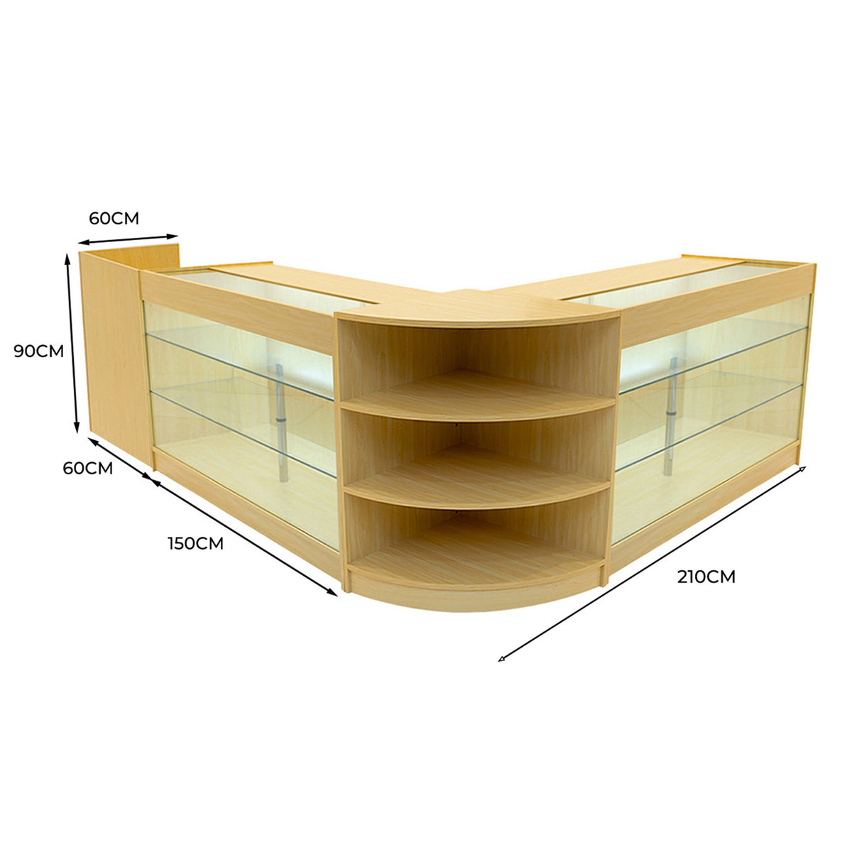 Astro LED Shop Counter Set LM60, TB60 & 2 x K1500 - Maple
