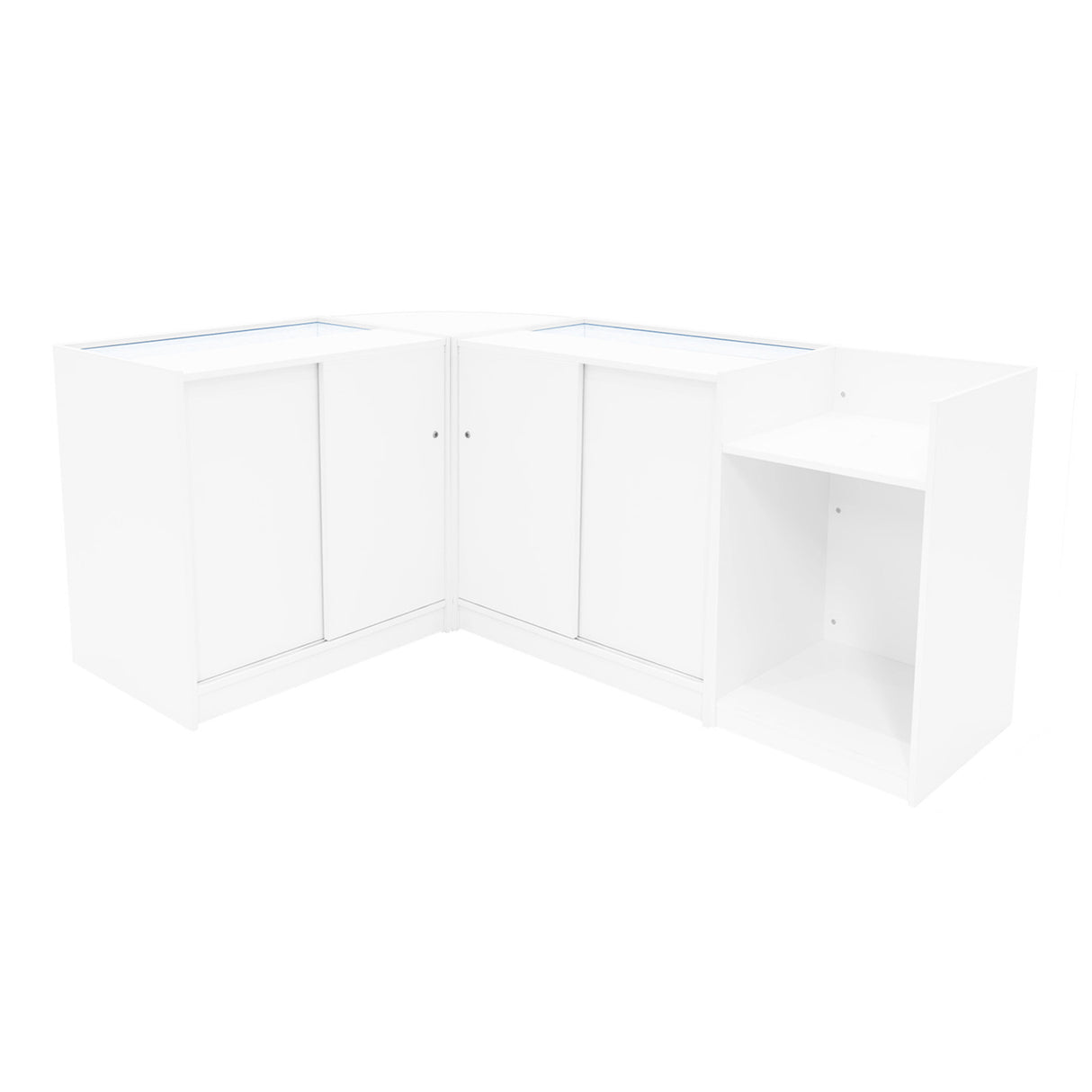 Luna LED Shop Counter Set CM60, TB60 & 2 x B900 - White