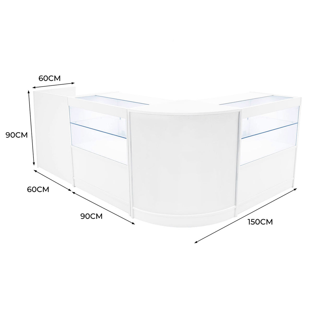 Phoenix LED Shop Counter Set CM60, TB60 & 2 x C900 - White