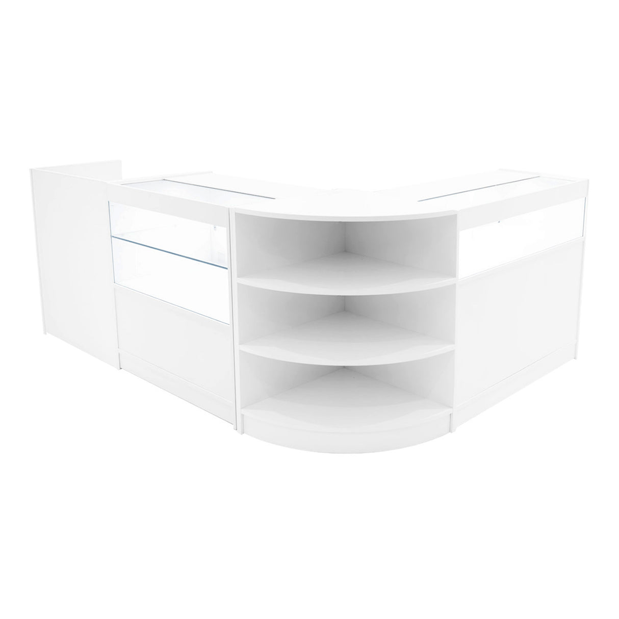 Europa LED Shop Counter Set B900, C900, TB60 & LM60 - White