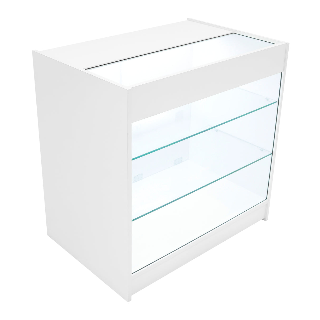 White Shop Counter Set Theia LED K900 C900 LM60 TB60 Lockable Retail Display