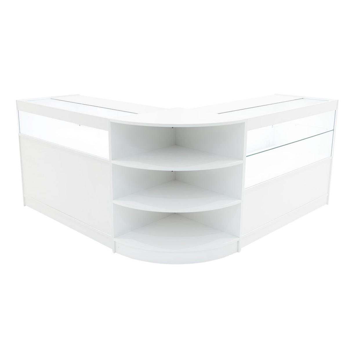 Harmonia LED Shop Counter Set B1200, C1200 & LM60 - White