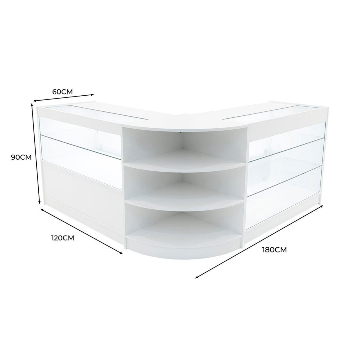 Calliope LED Shop Counter Set K1200, C1200 & LM60 - White
