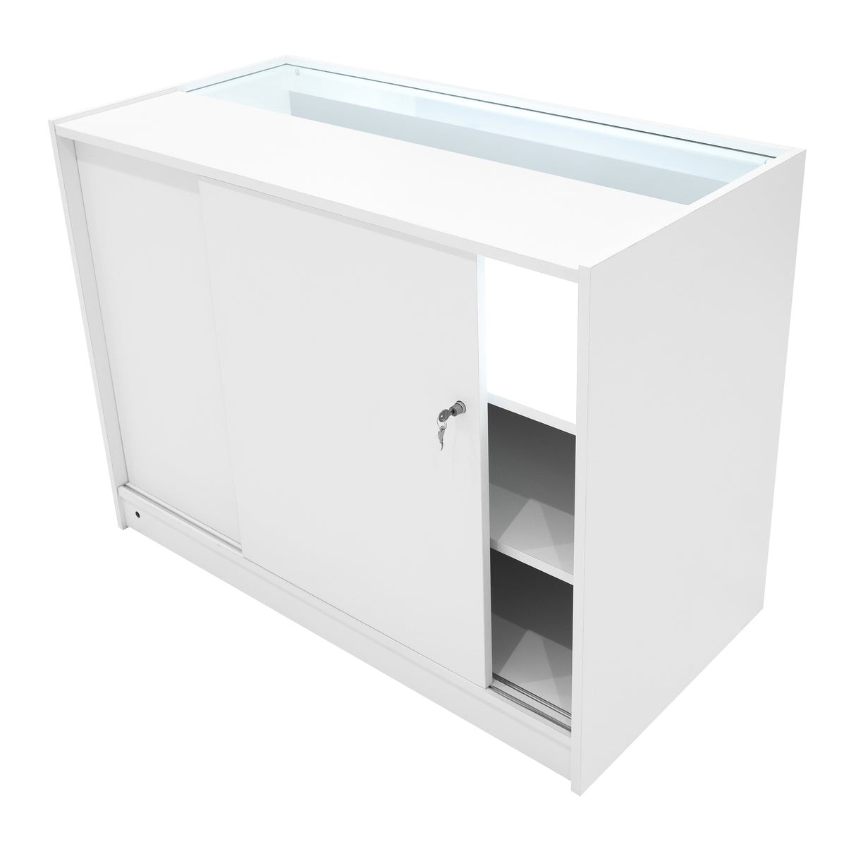 Gravity LED Shop Counter Set B1200, C1200, TB60 & & CM60 - White