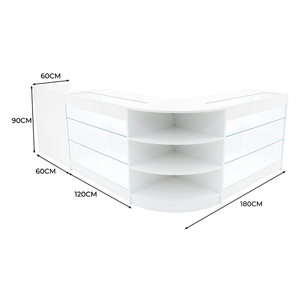 Astro LED Shop Counter Set LM60, TB60 & 2 x K1200 - White
