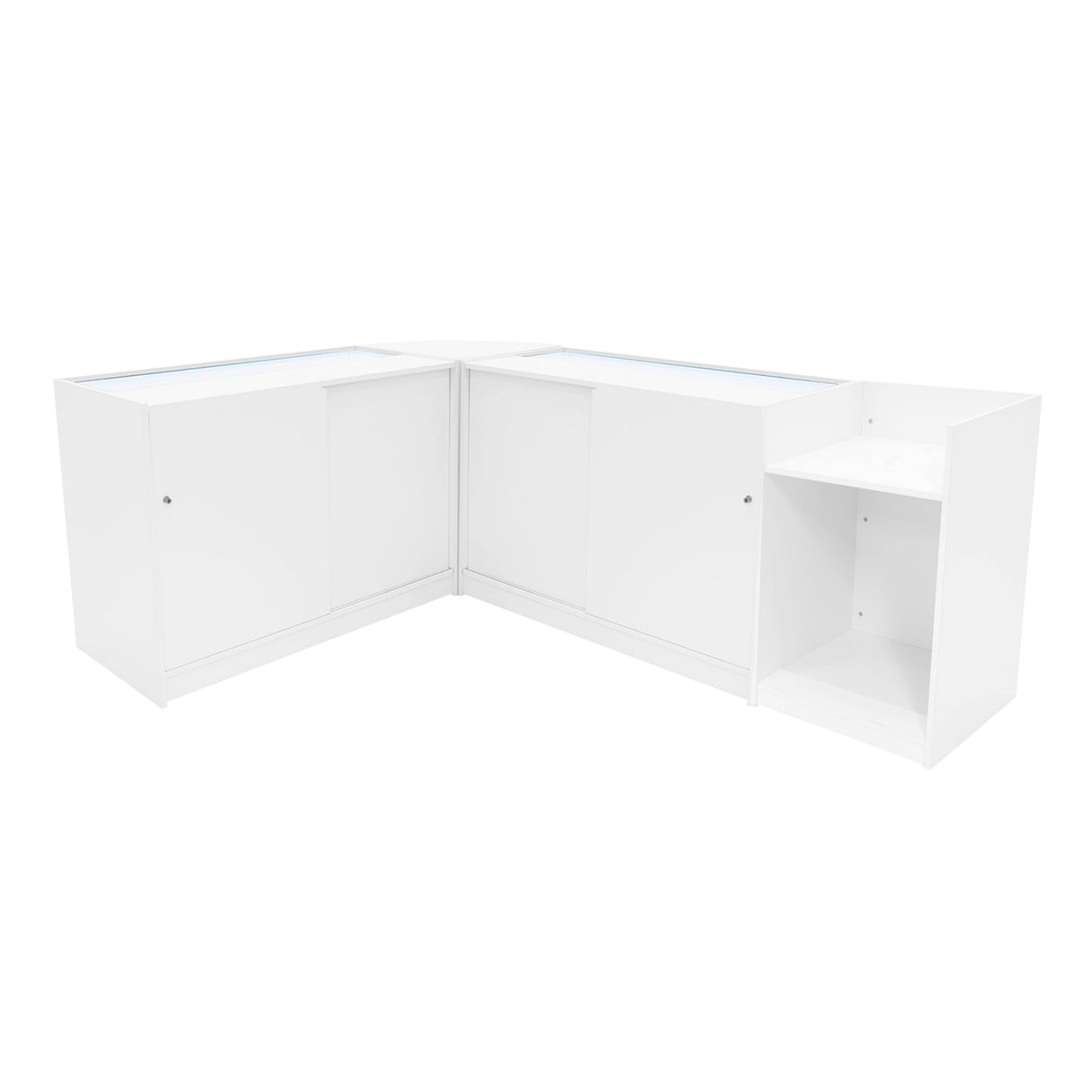 Hyperion LED Shop Counter Set K1200, B1200, TB60 & LM60 - White