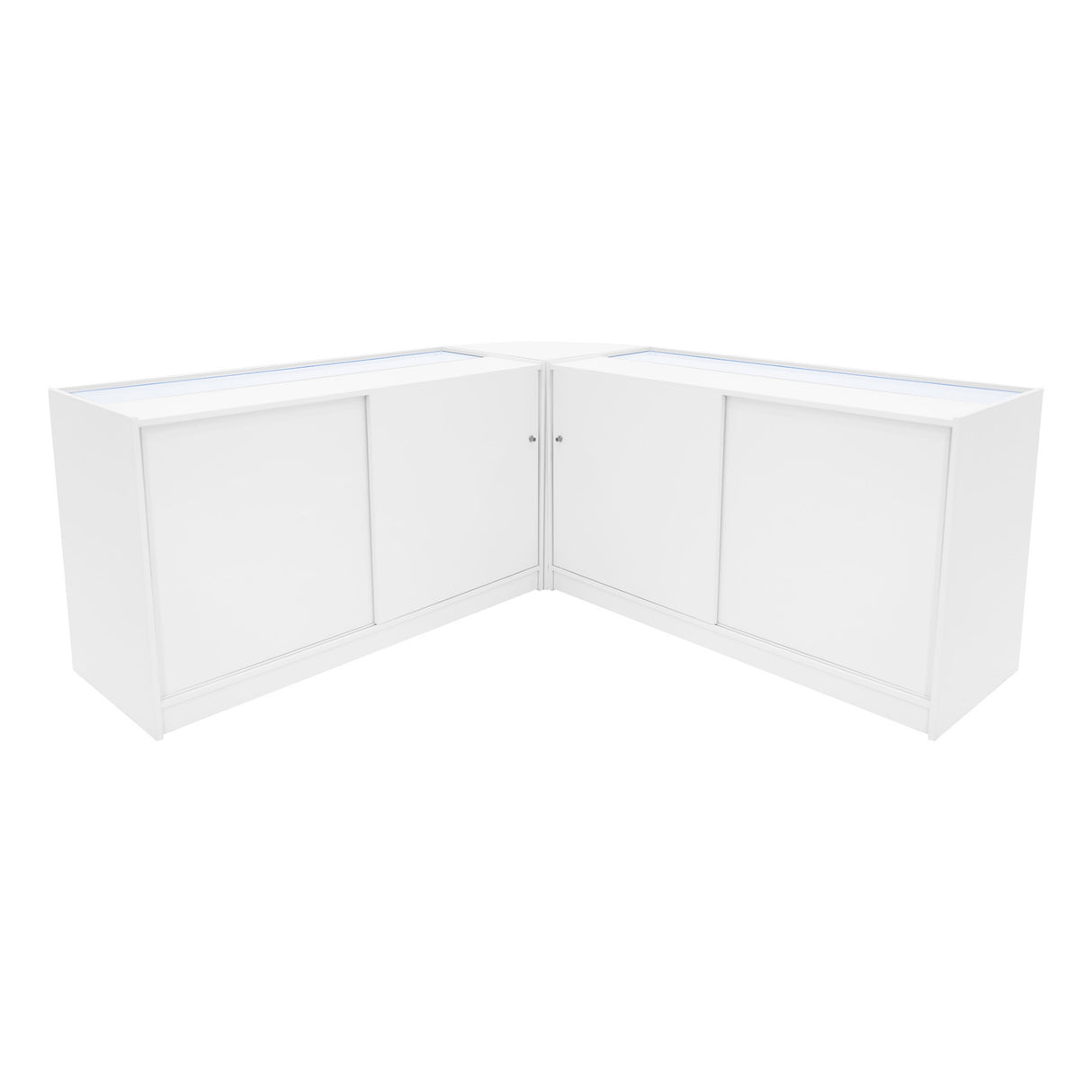 Iris LED Shop Counter Set CM60 & 2 x B1500 - White