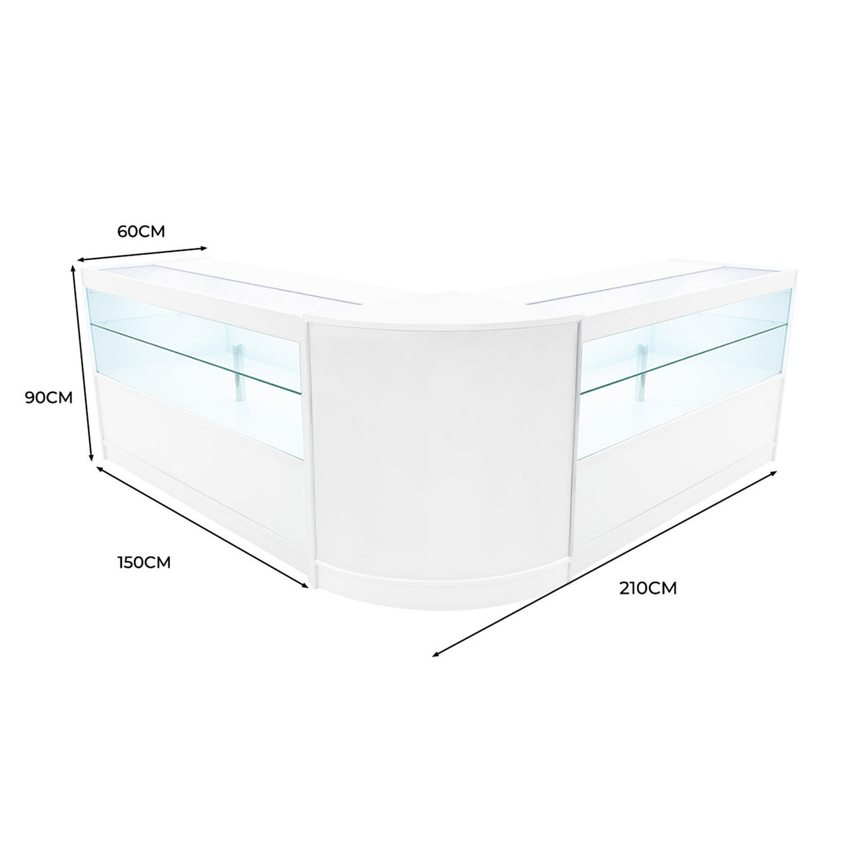 Selene LED Shop Counter Set CM60 & 2 x C1500 - White