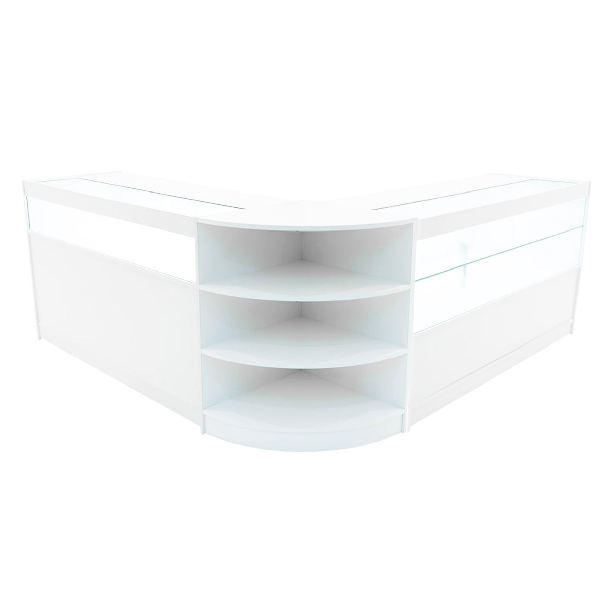 Harmonia LED Shop Counter Set B1500, C1500 & LM60 - White