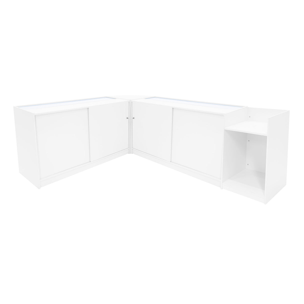 Luna LED Shop Counter Set CM60, TB60 & 2 x B1500 - White