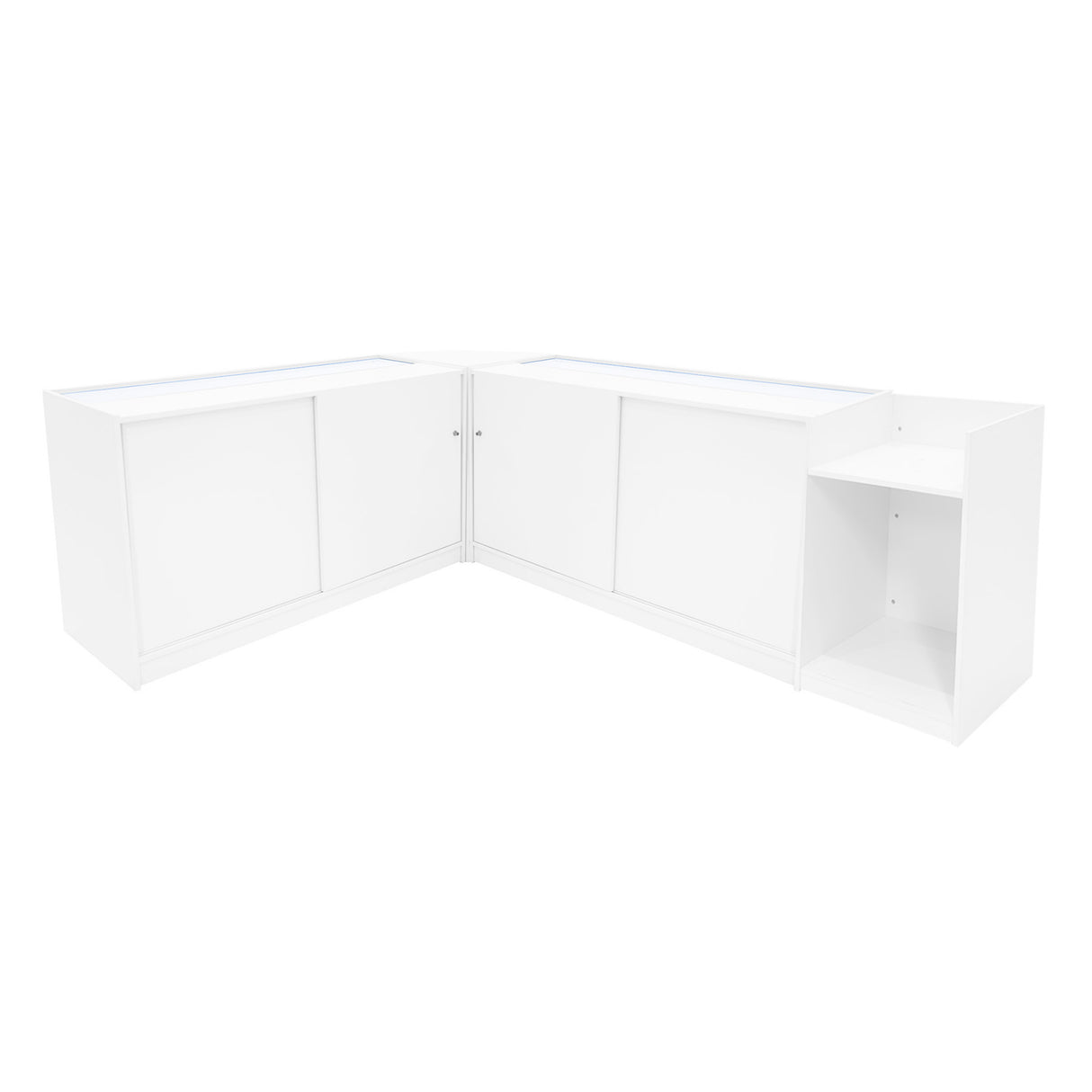 Gravity LED Shop Counter Set B1500, C1500, TB60 & CM60 - White