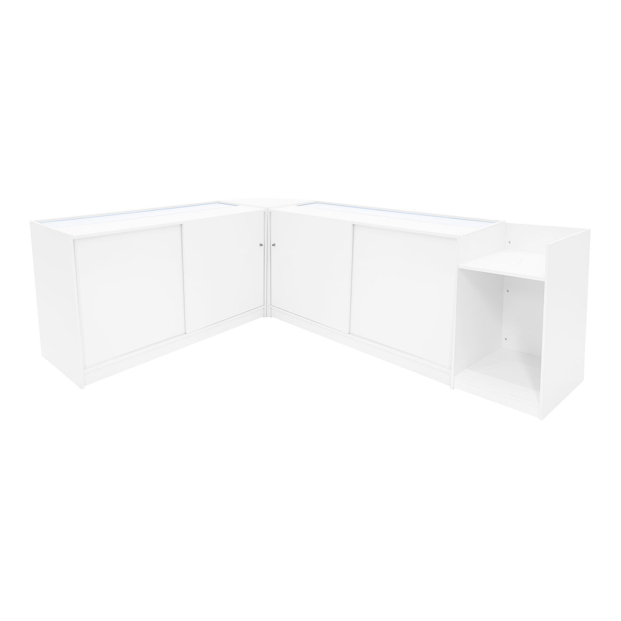 Vega LED Shop Counter Set K1500, C1500, TB60 & CM60 - White