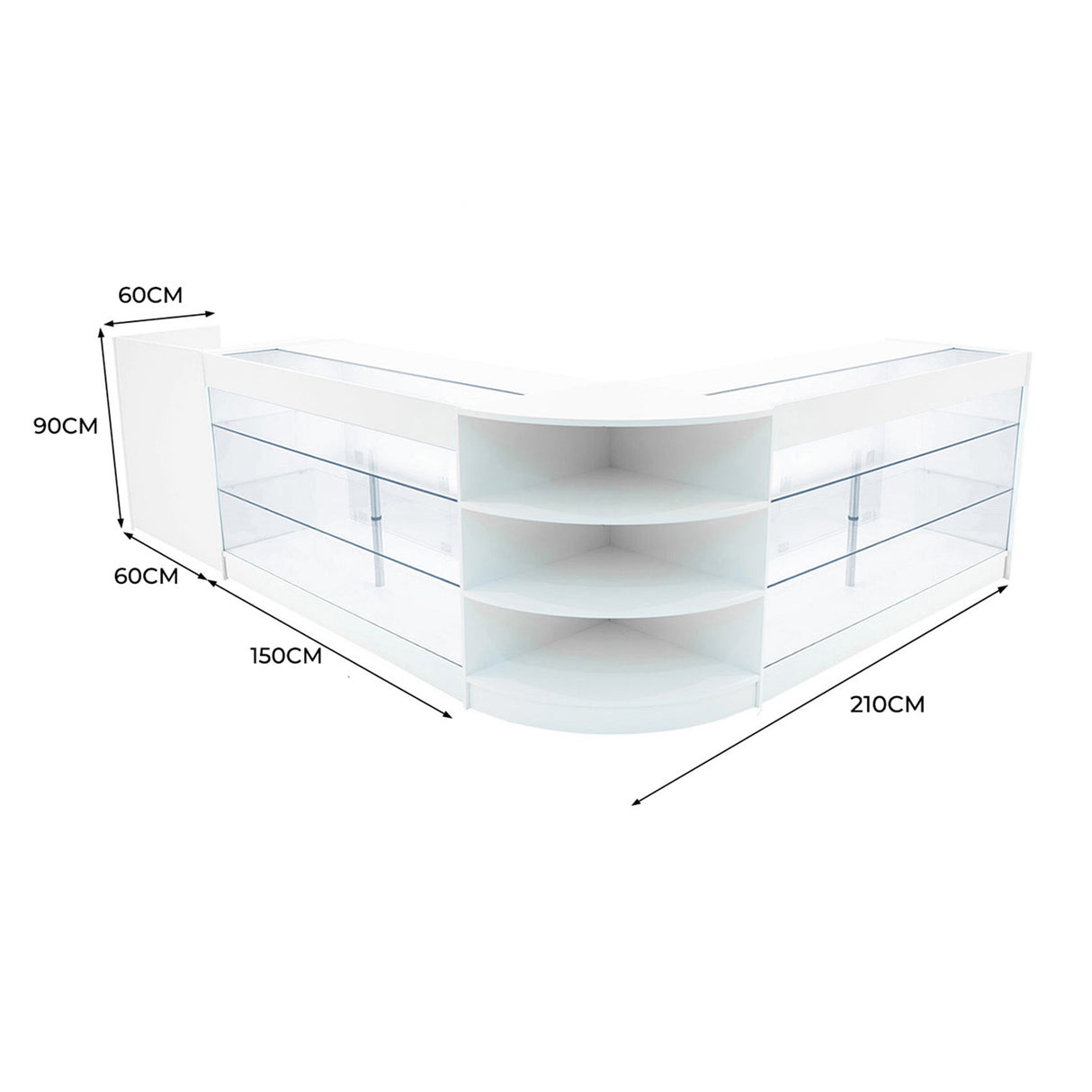Astro LED Shop Counter Set LM60, TB60 & 2 x K1500 - White