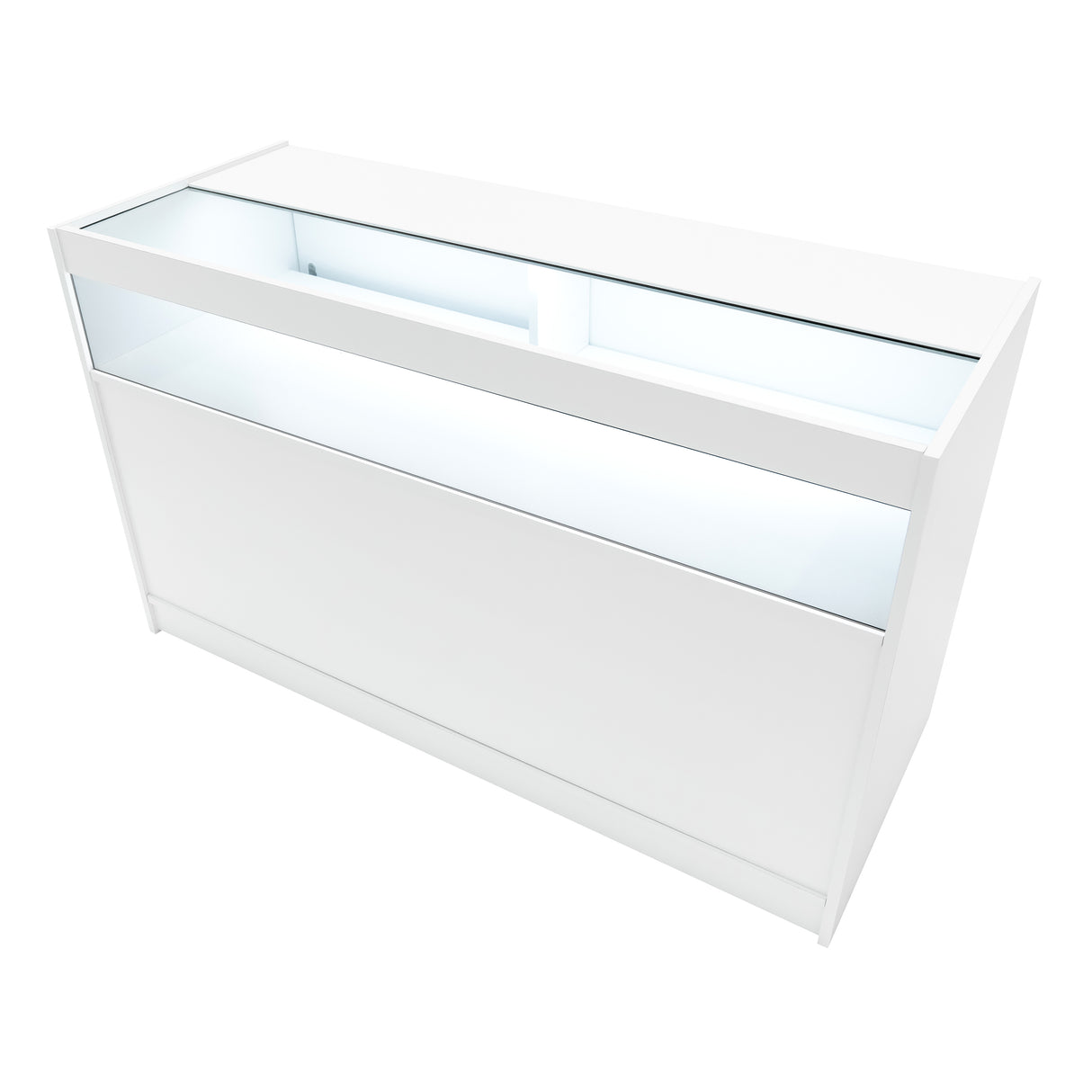 Europa LED Shop Counter Set B1500, C1500, TB60 & LM60 - White