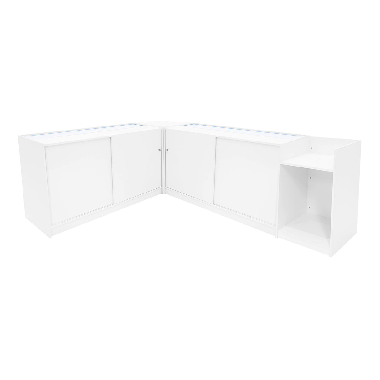 Hyperion LED Shop Counter Set K1500, B1500, TB60 & LM60 - White