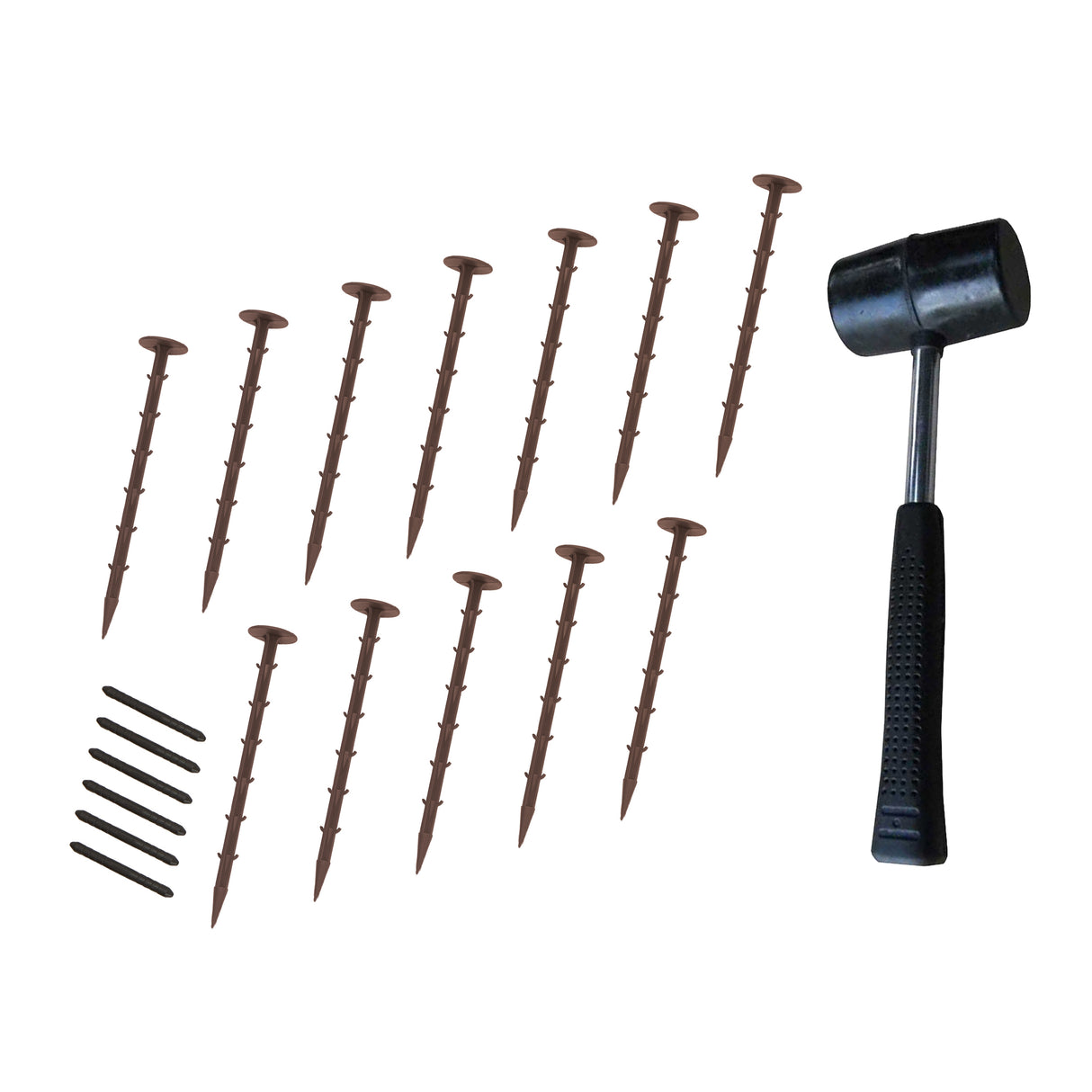 Flexible Lawn Edging 26 x 1.2m With Mallet - Brown
