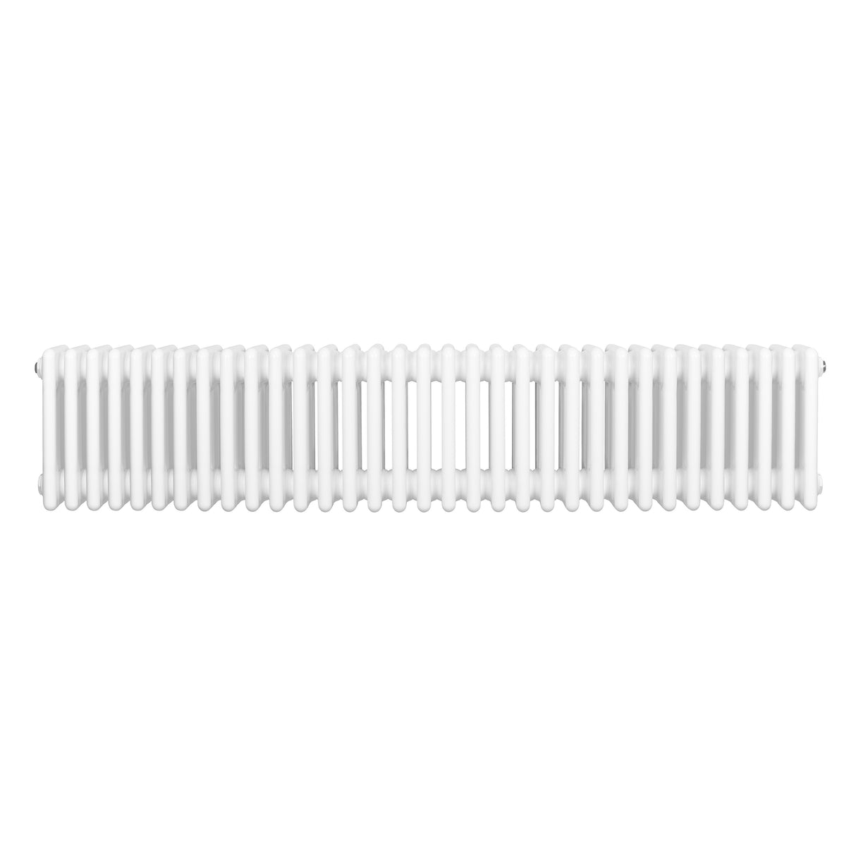 Traditional white 4 column radiator, 300 x 1505mm, featuring smooth, rounded edges and a sleek, modern design for efficient heating