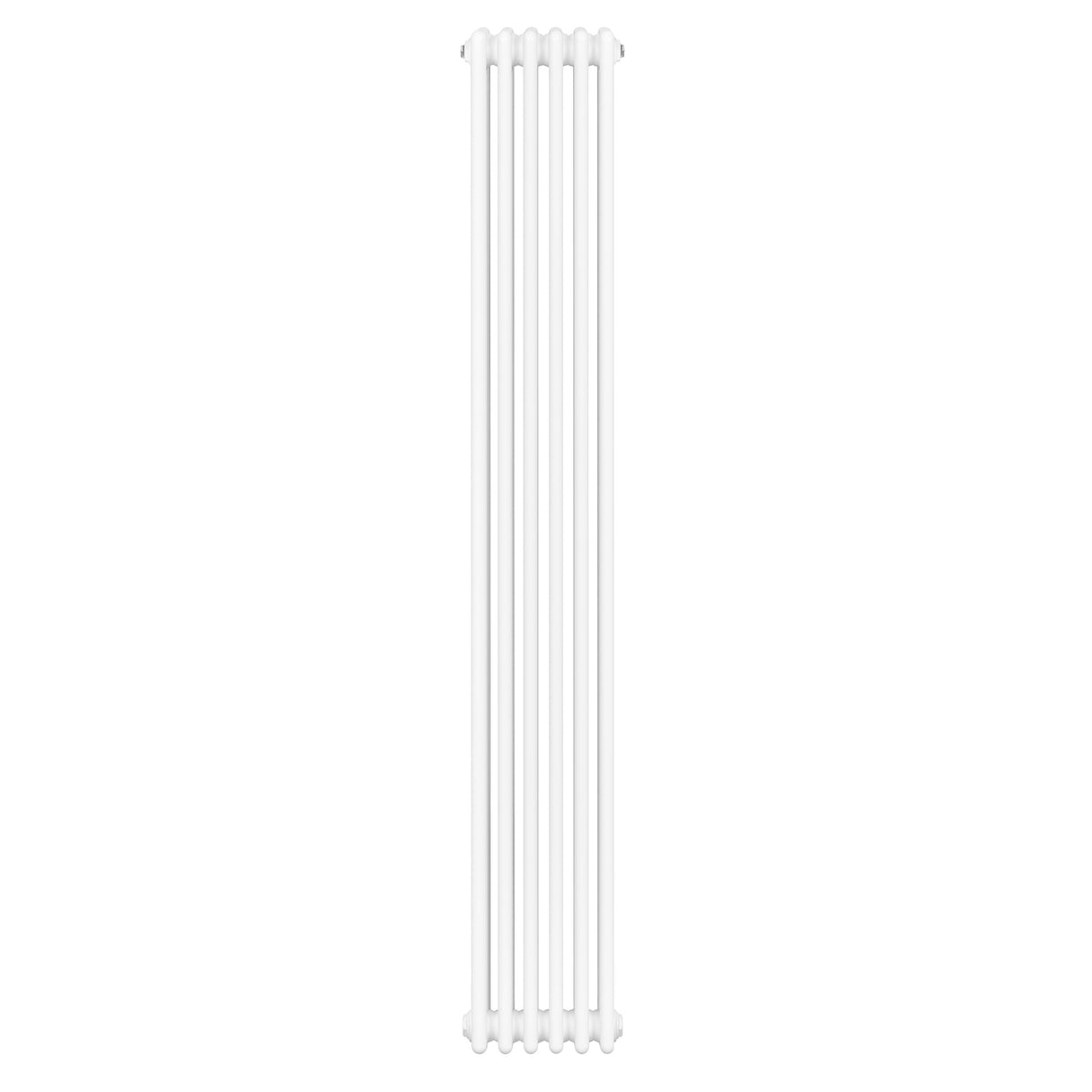 Traditional 4 column radiator in sleek white finish, measuring 1800 x 290mm, featuring smooth, rounded edges and a vertical design