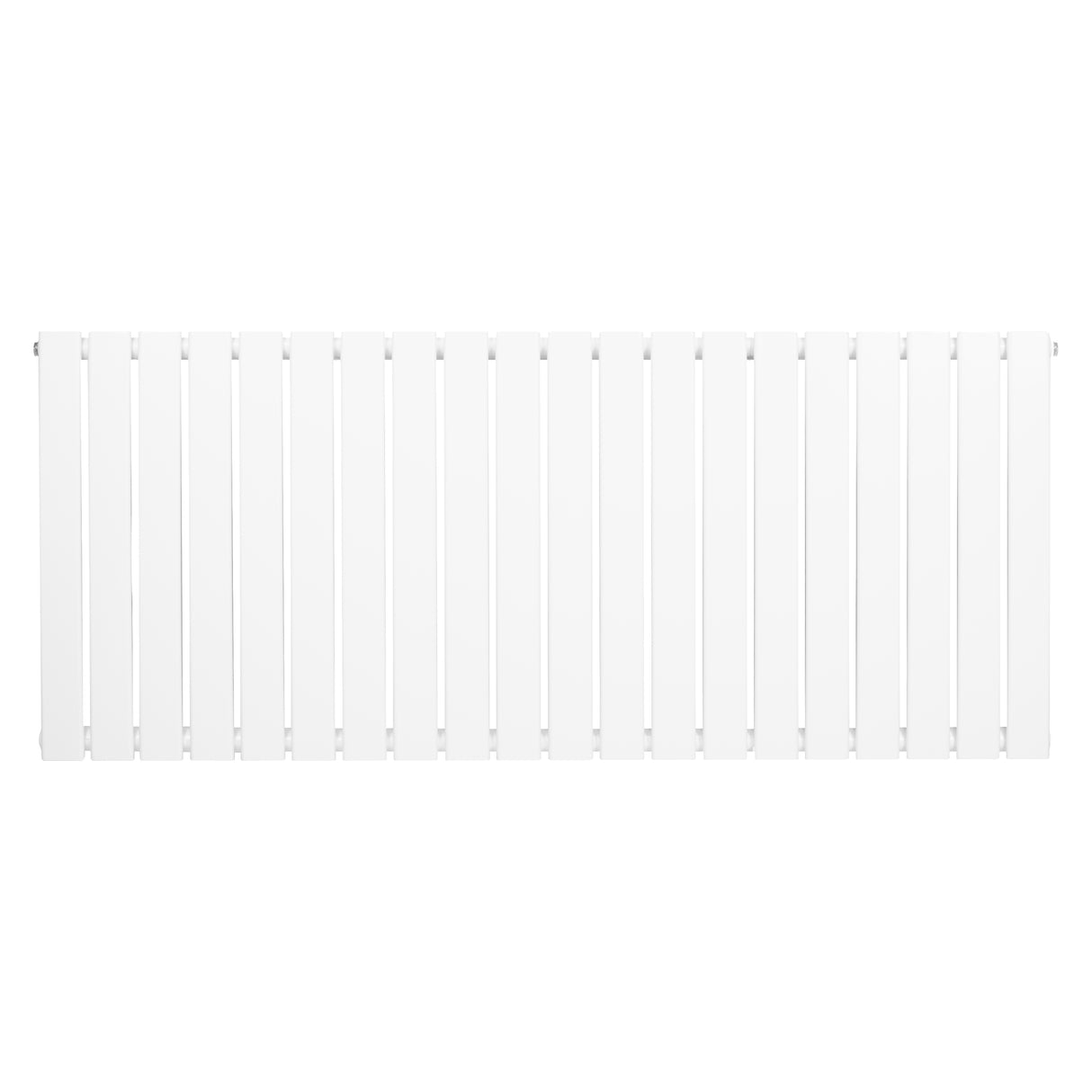 Flat single column radiator in sleek white finish, measuring 600 x 1400mm, featuring a smooth, modern design with vertical slats