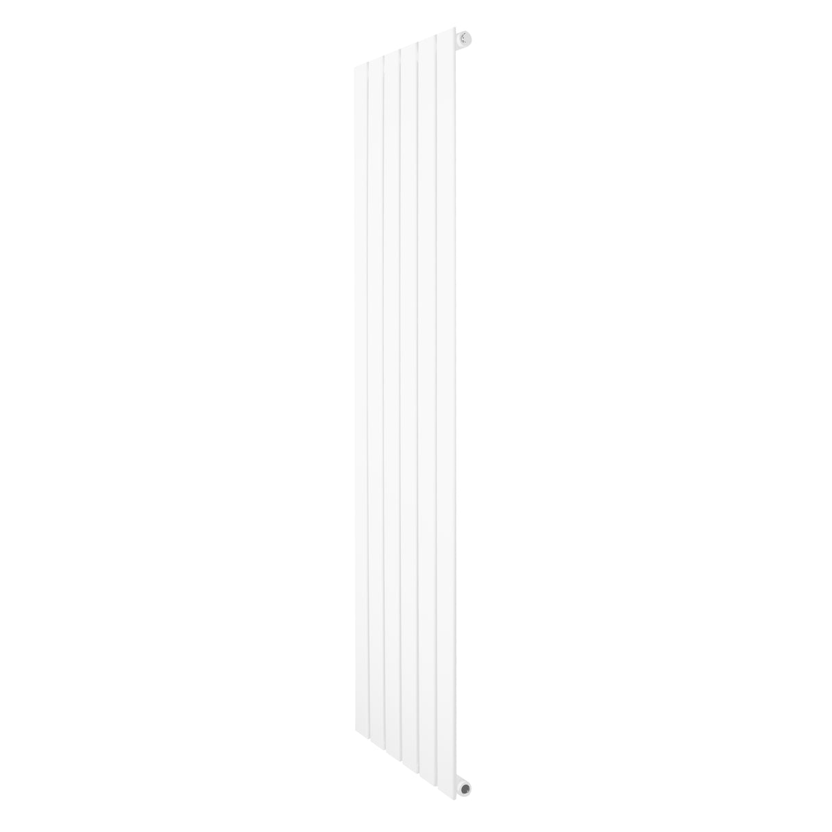 Sleek white flat single column radiator measuring 1600 x 420mm, featuring a smooth finish and vertical design for modern interiors