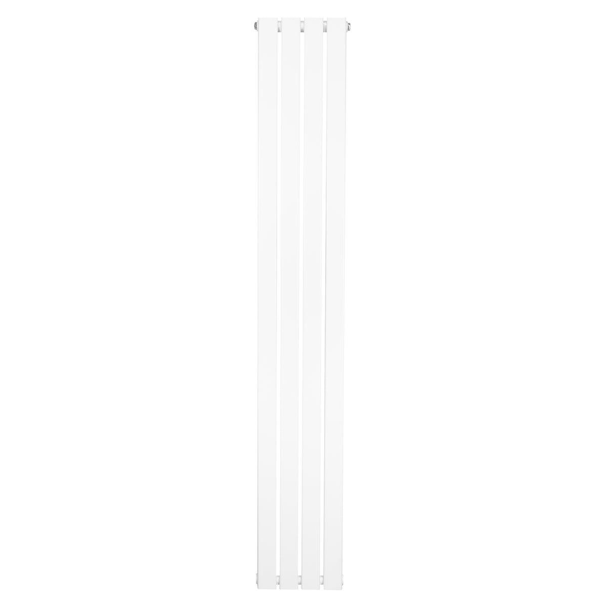Sleek white flat single column radiator, 1800 x 280mm, featuring a smooth finish and vertical design, ideal for modern interiors