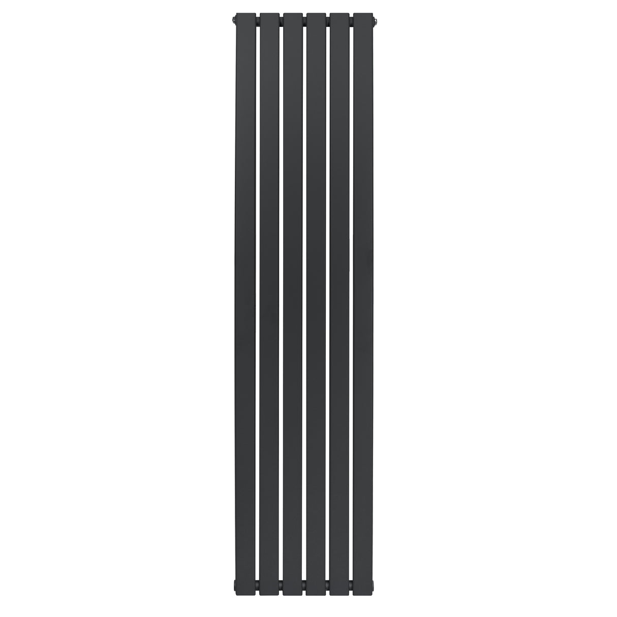 Sleek anthracite grey flat single column radiator, 1800 x 420mm, featuring a modern design with smooth, vertical lines and a matte finish