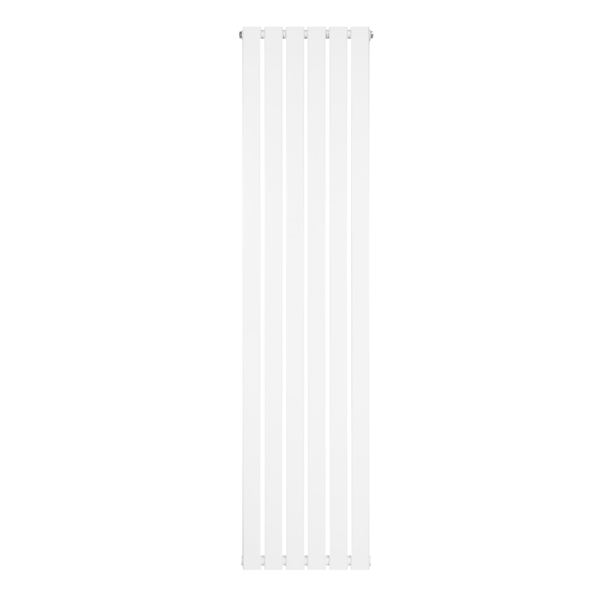 Sleek white flat single column radiator, 1800 x 420mm, featuring smooth vertical lines and a modern minimalist design
