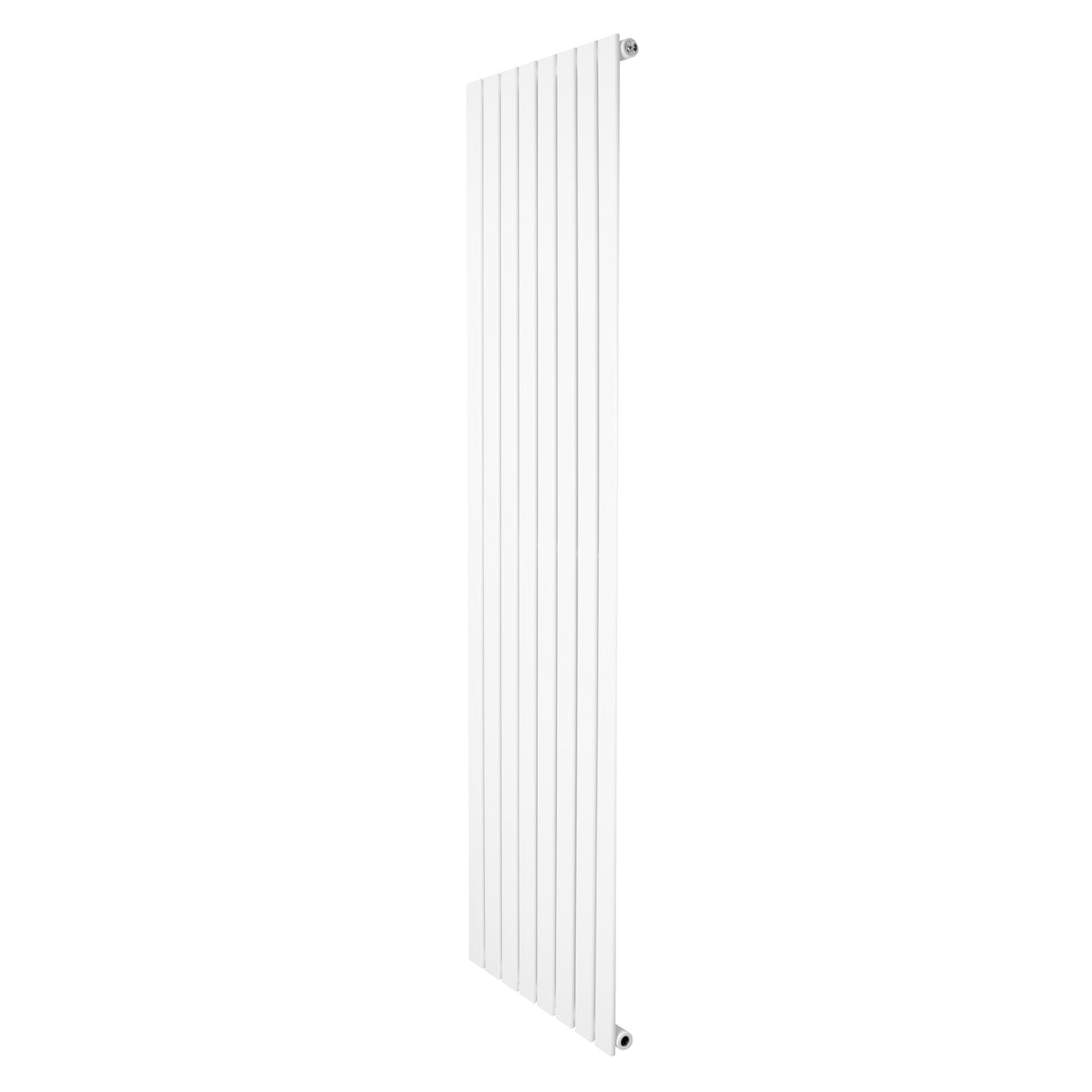 Sleek white flat single column radiator, 1800 x 560mm, featuring a smooth finish and vertical design, ideal for modern interiors