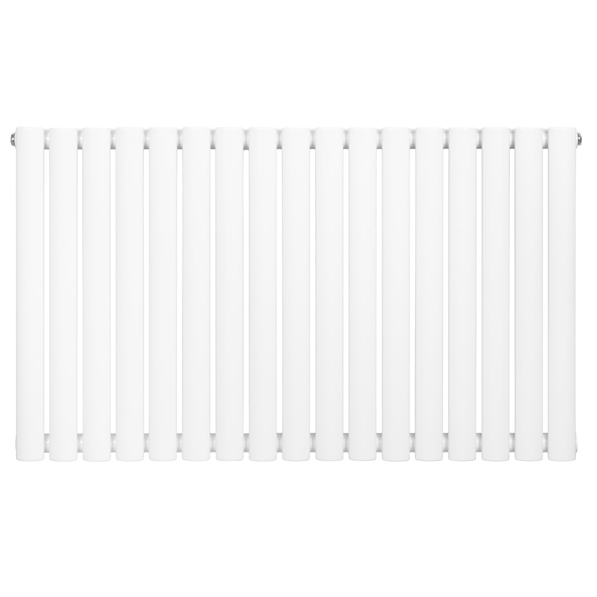 White oval single column radiator, 600 x 1020mm, featuring smooth, glossy finish and evenly spaced vertical tubes for efficient heating