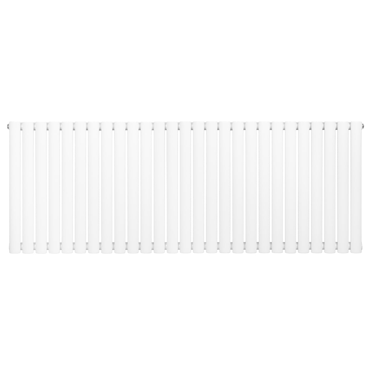 Sleek white oval single column radiator, 600 x 1620mm, featuring smooth, rounded edges and a modern design for efficient heating