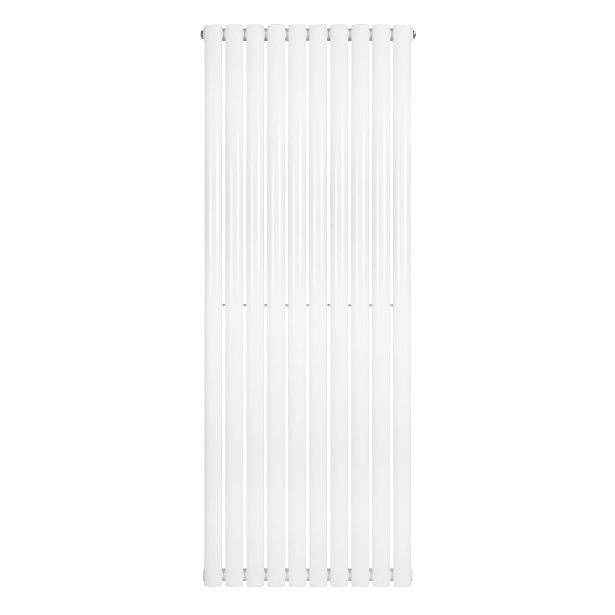 Sleek white oval single column radiator, 1600 x 600mm, featuring smooth vertical lines and a modern design for efficient heating