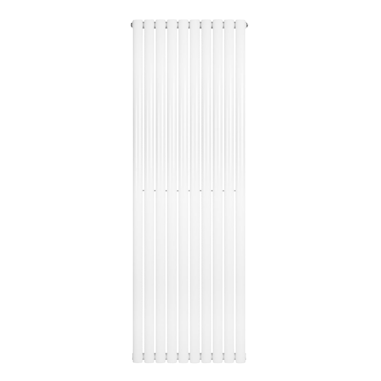 Sleek white oval single column radiator, 1800 x 600mm, featuring a modern design with smooth, elongated vertical lines and a glossy finish