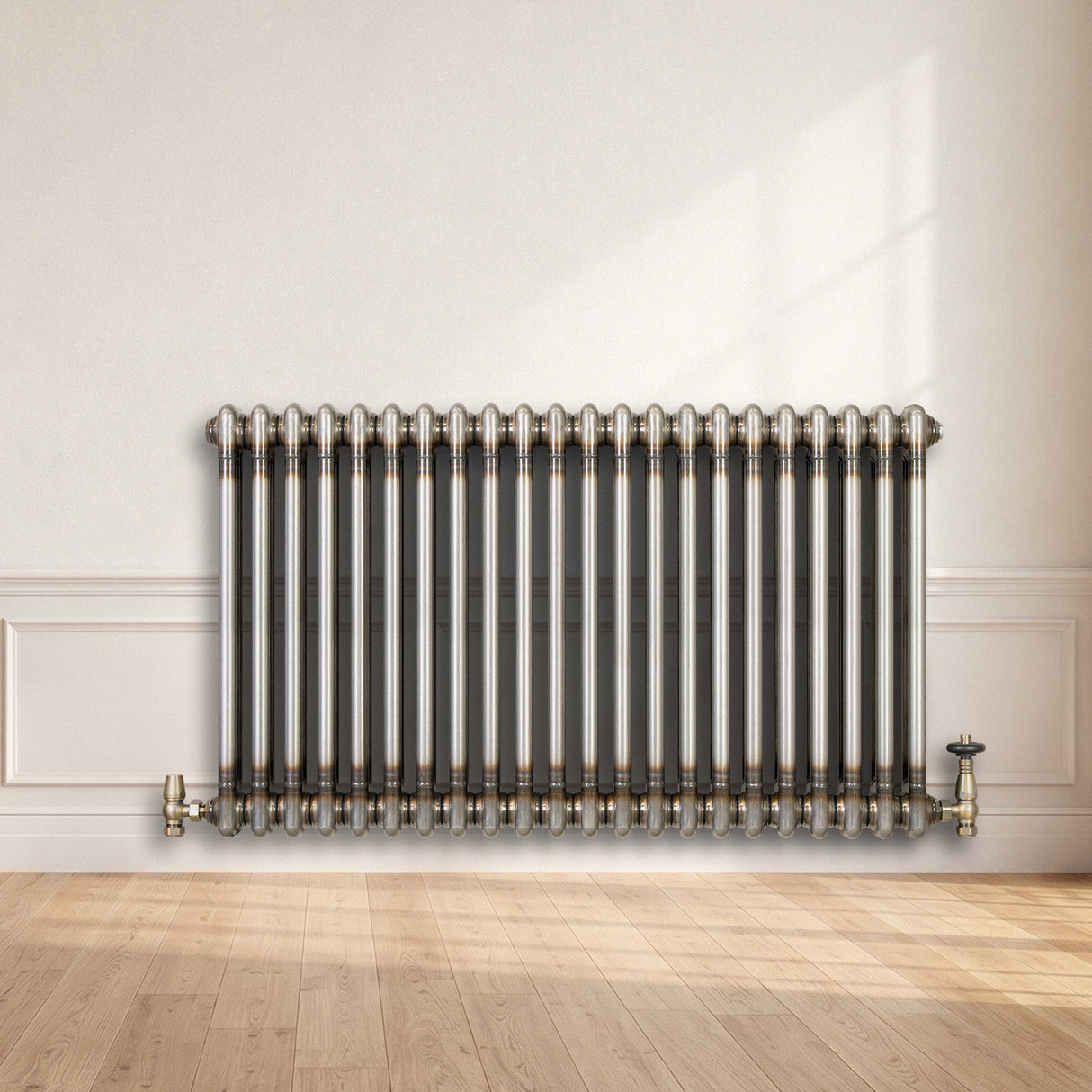 Traditional 2 Column Radiator - 600 x 1010mm - Raw Metal