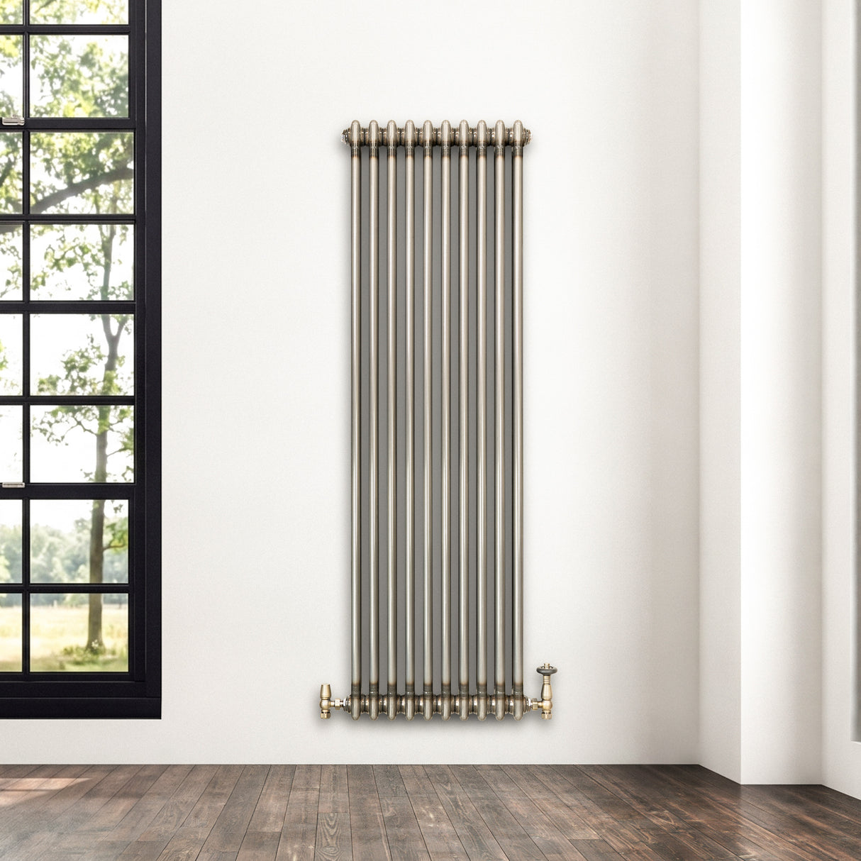 Traditional 2 Column Radiator - 1500 x 470mm - Raw Metal