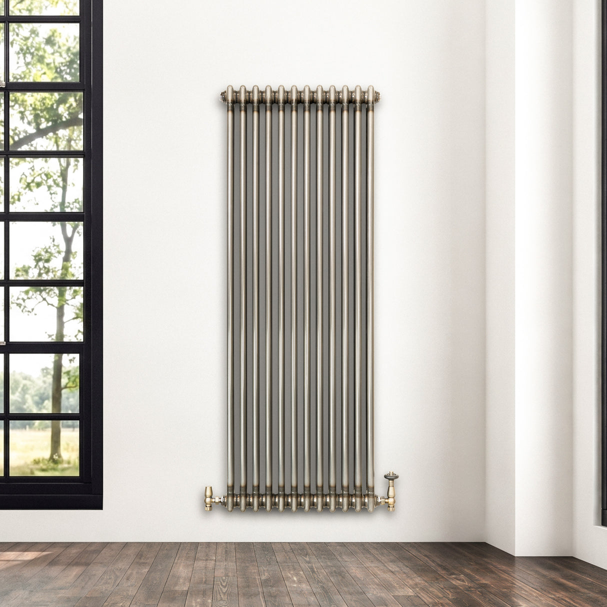 Traditional 2 Column Radiator - 1800 x 560mm - Raw Metal