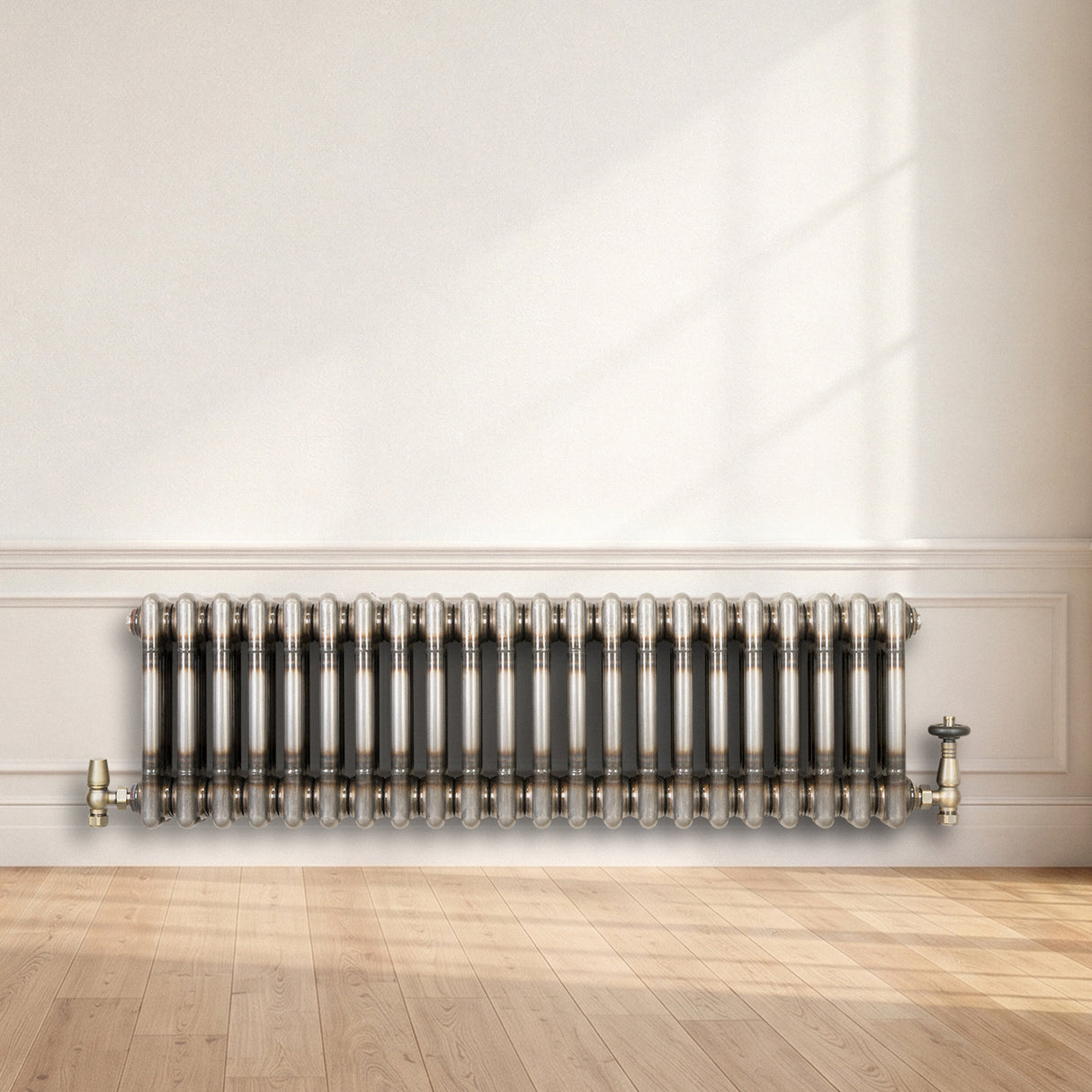 Traditional 3 Column Radiator - 300 x 830mm - Raw Metal