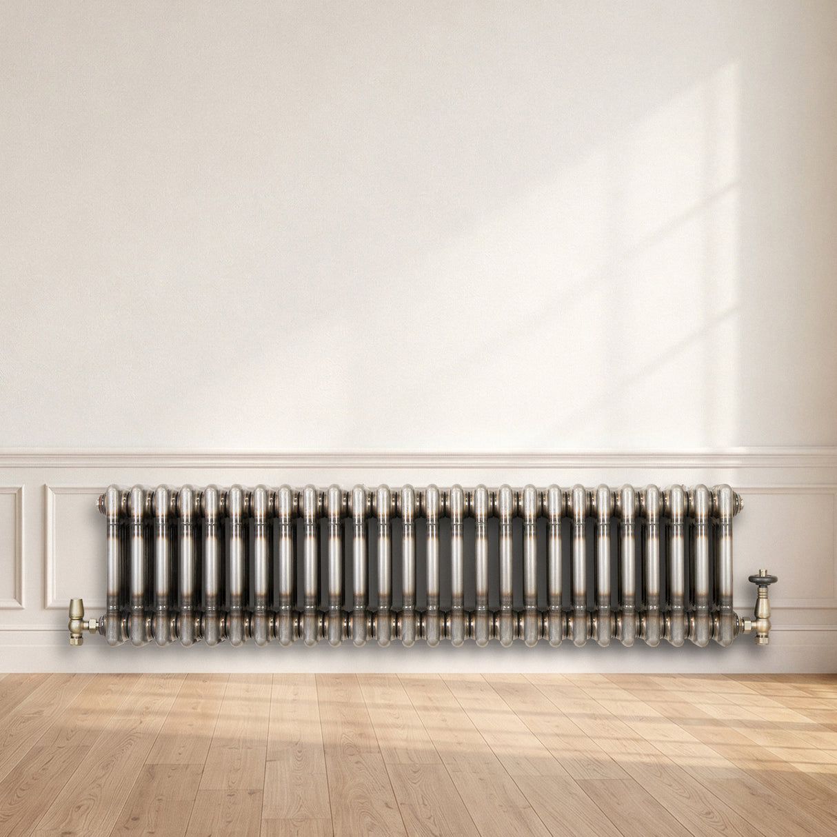 Traditional 3 Column Radiator - 300 x 1190mm - Raw Metal