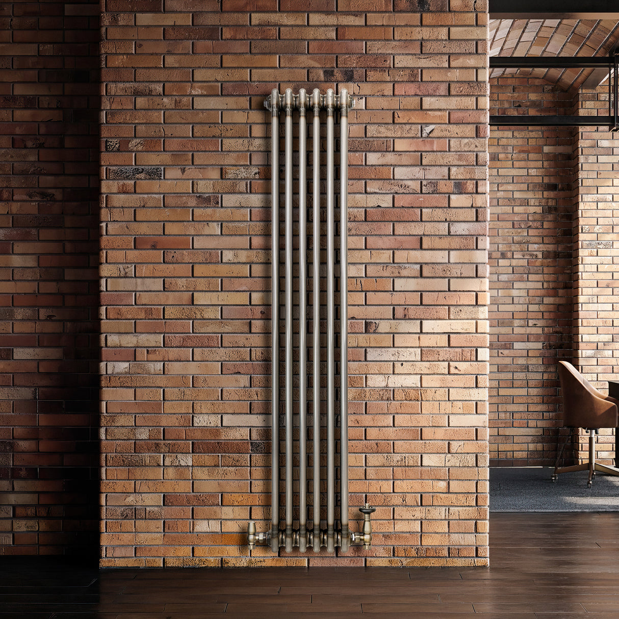 Traditional 3 Column Radiator - 1500 x 290mm - Raw Metal