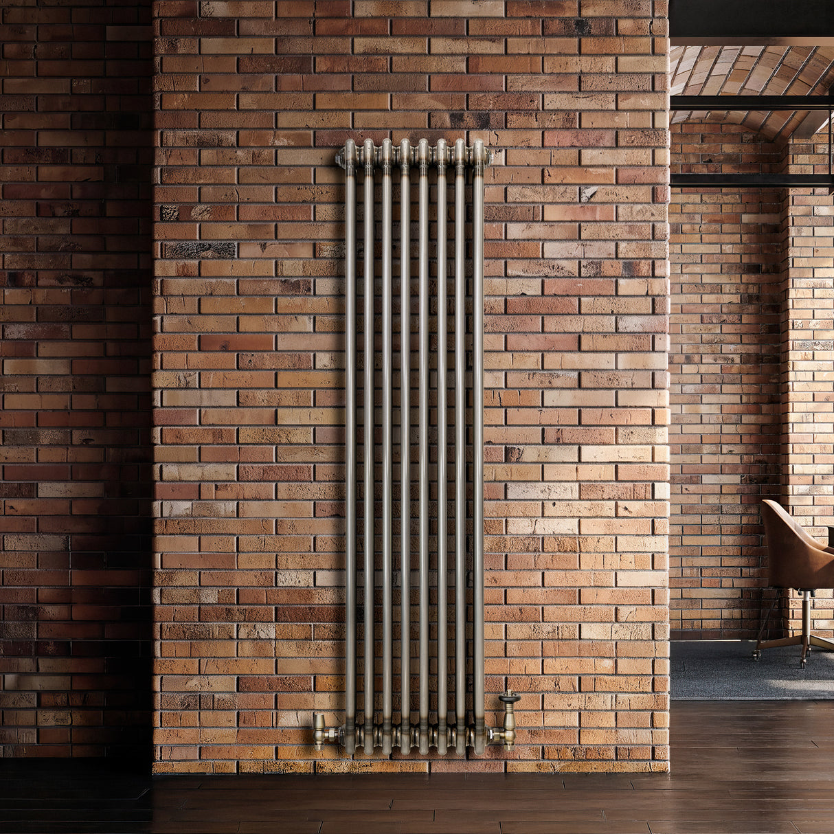 Traditional 3 Column Radiator - 1500 x 380mm - Raw Metal