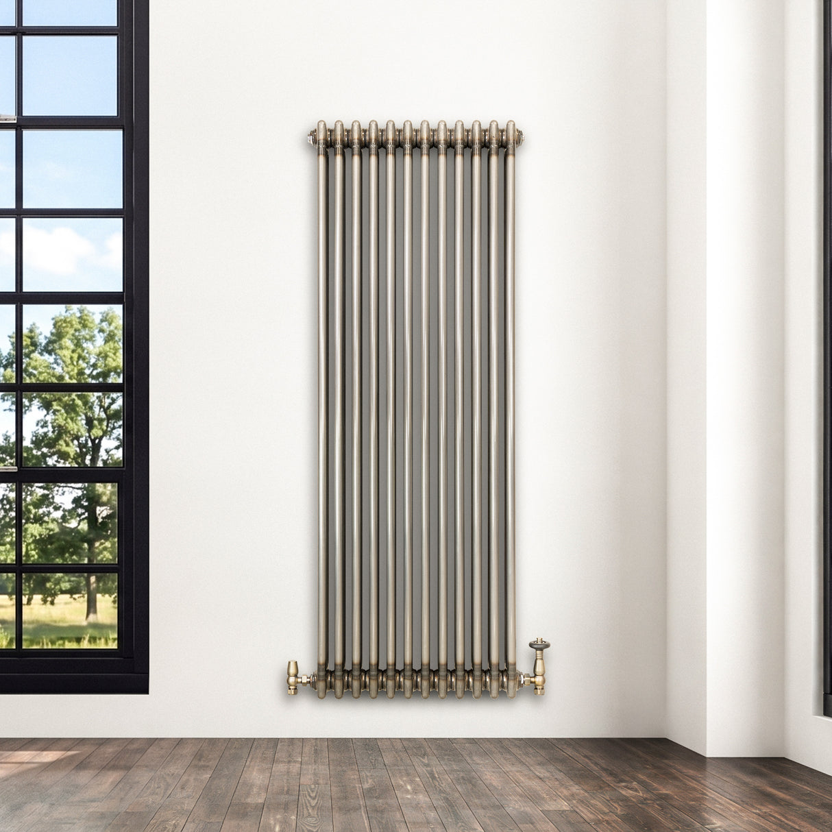 Traditional 3 Column Radiator - 1500 x 560mm - Raw Metal