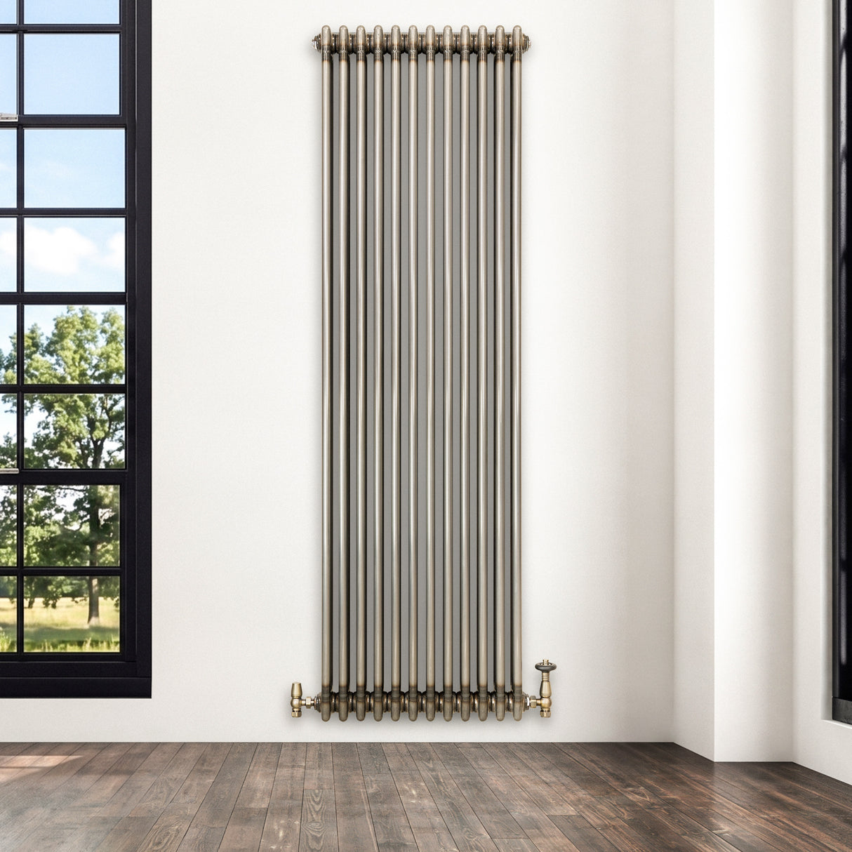 Traditional 3 Column Radiator - 1800 x 560mm - Raw Metal