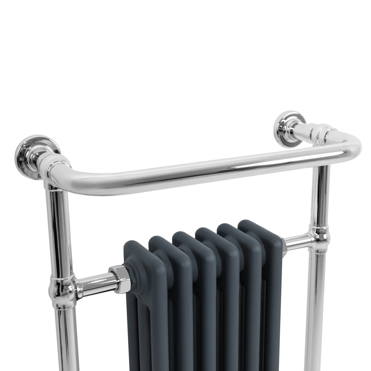 Traditional Heated Towel Rail Radiator – 950mm x 570mm – Anthracite Grey